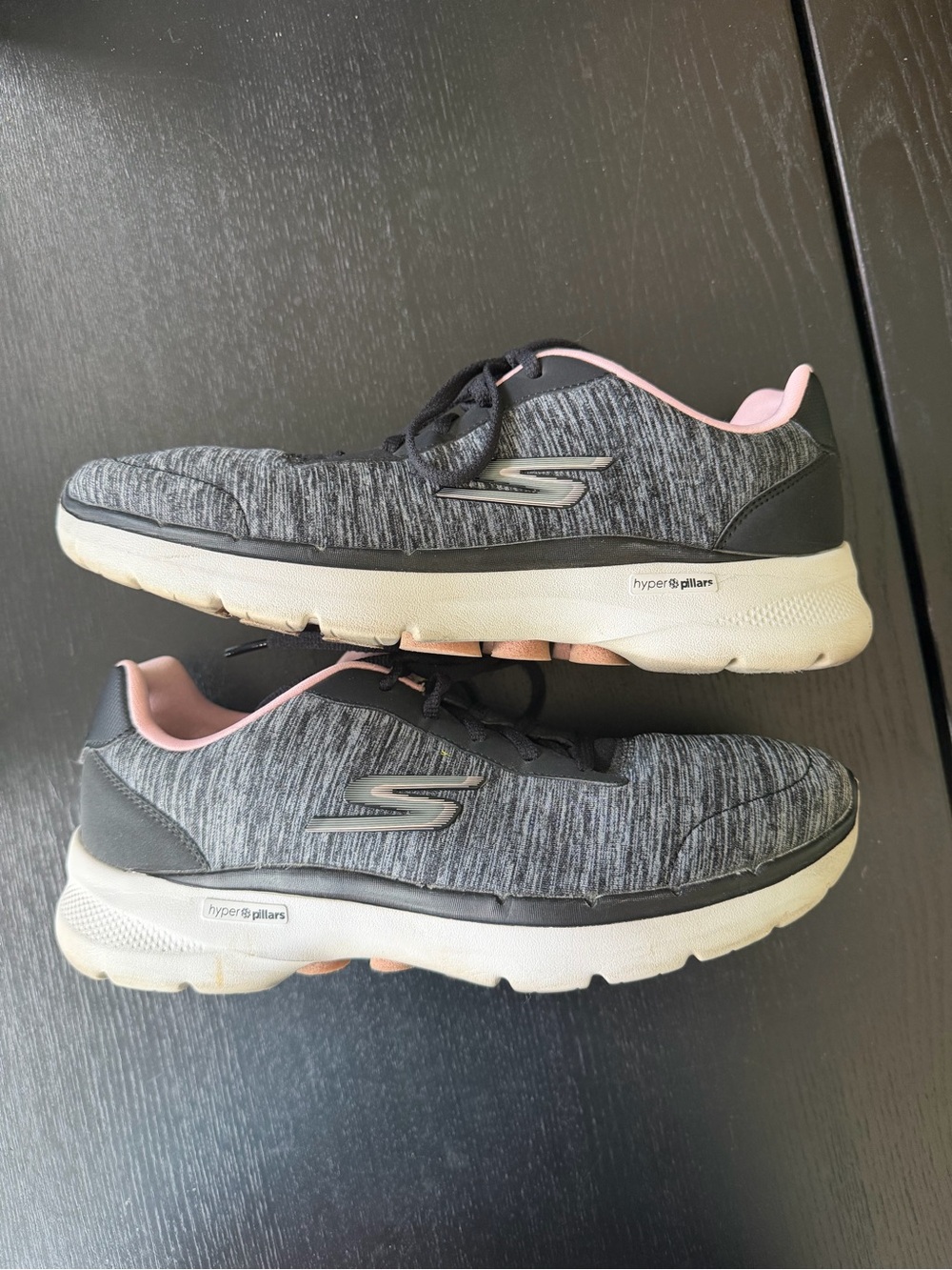 Skechers GOwalk Hyper Pillars Women’s Walking Shoes Black Gray Pink Size 8 - Picture 4 of 9